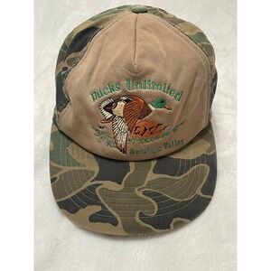 Ducks Unlimited Camouflage Baseball Cap Men's One Size Fits All Embroidered Duck